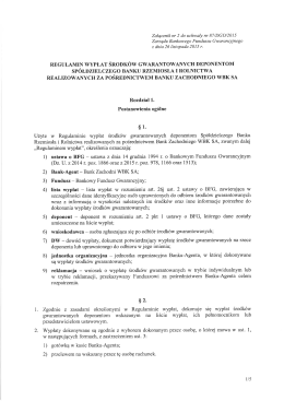 regulamin wypłat środk&oacute;w gwarantowanych deponentom