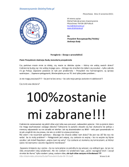 Pismo3 Do Prezydenta Andrzeja Dudy