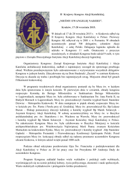 II Krajowy Kongres Akcji Katolickiej.
