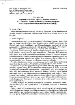 recenzja prof. dr hab. inż. Remigiusz Rak