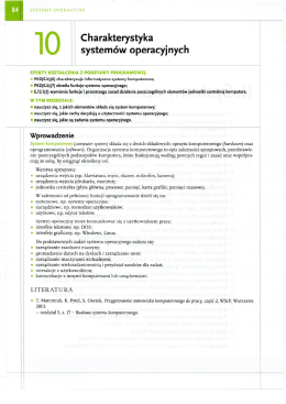 Charakterystyka system&oacute;w operacyjnych