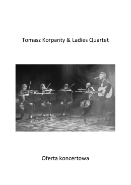 Oferta koncertowa Tomasz Korpanty i Ladies
