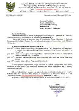 Gminnych Rzeczypospolitej Polskiej z siedzibą w Częstochowie