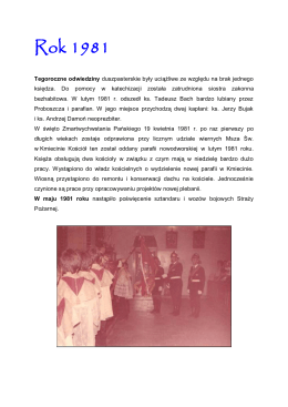 Historia parafii: lata 1981-1982