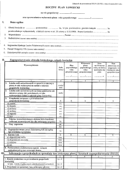 Roczny plan łowiecki