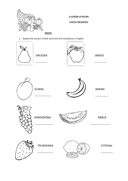 Lekcja owoce pdf.