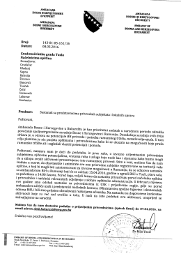 Page 1 AMEACAдА AMBASADA БоCHE иXEPцETовинE BosNIEI