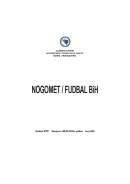 NOGOMET / FUDBAL BiH - Nogometni/fudbalski savez Bosne i