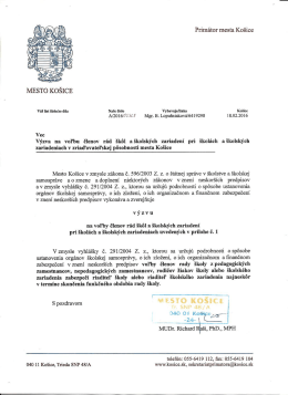 Výzva na voľbu členov rád škôl a školských zariadení