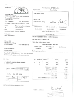 Page 1 Faktúra číslo, OF/201 6/602 0bjednávka číslo: Dodací list