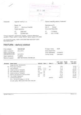 Page 1 Dodavatel: Agarden rostliny s.r.o. Boseň 124 295 01