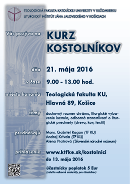 Page 1 TEOLOGICKÁ FAKULTA KATOLÍCKEJ UNIVERZITY V