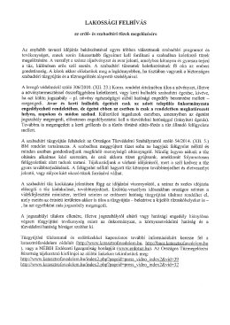 LAKOSSÁGI FELHÍVÁS az erdő- és szabadtéri tüzek
