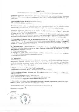 Page 1 IIIRDETMENY (partnerségi egyeztetés kezdeményezésére