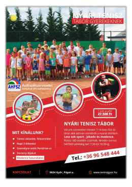 Tenisztábor 2016