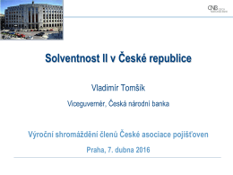 Solventnost II v České republice