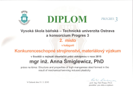 Page 1 U DIPL OM PROGRES 3 Vysok&aacute; &scaron;kola b&aacute;ňsk&aacute; &ndash; Technick&aacute;