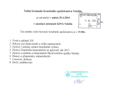 Valná hromada honebního společenstva Velešín 29.4.2016