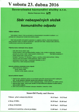 Svoz nebezpečn&eacute;ho odpadu