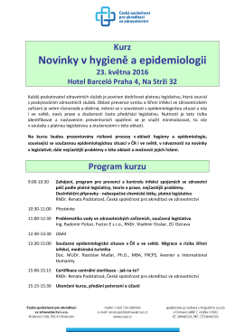 Novinky v hygieně a epidemiologii - ČSAZ