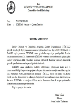 TÜBİTAK – Sorunlar ve Çözüm Önerileri