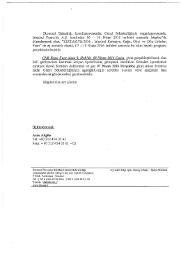 Yazı, Firma Listesi ve Katılımcı Başvuru Formu (5 sayfa)