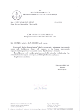 MEB cevabi yazı i&ccedil;in tıklayınız