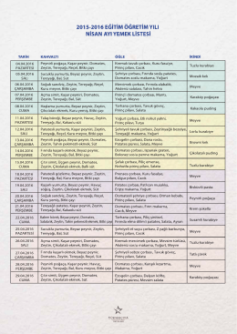 yemek listesi