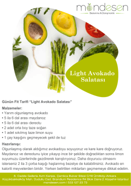 Light Avokado Salatası