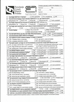 Formularz obserwacji przesłuchania biegłego