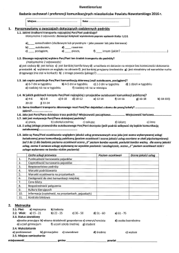 Ankieta - Gmina Szaflary