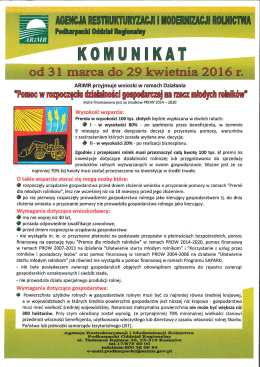 Treść komunikatu