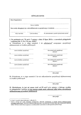 Oświadczenie do specjalizacji dotowanej