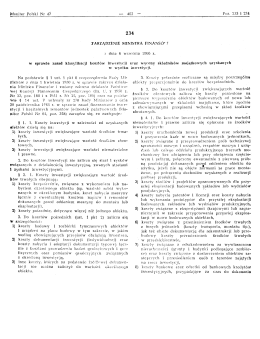 Page 1 Monit or Polski Nr 47 a. 6 Poz. 233 i 234 234 ZARZADZENIE