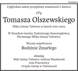 Tomasza Olszewskiego - Urząd Gminy Tułowice