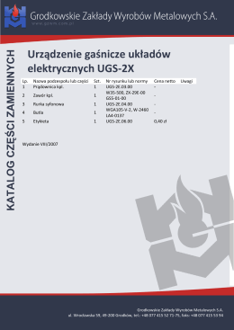 UGS 2X - Grodkowskie Zakłady Wyrobów Metalowych SA