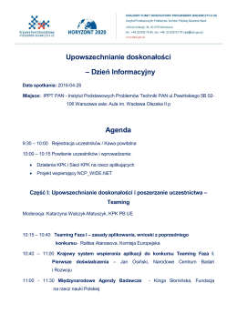 Agenda - IChF PAN