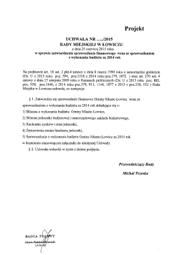 uchwała- zatwierdz. sprawozd z wykonania