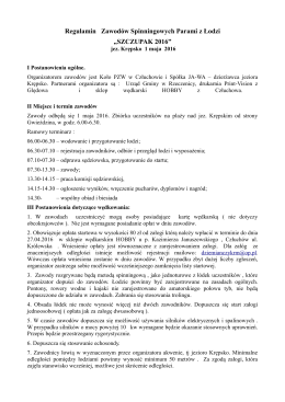 Regulamin zawodów - Urząd Gminy Rzeczenica