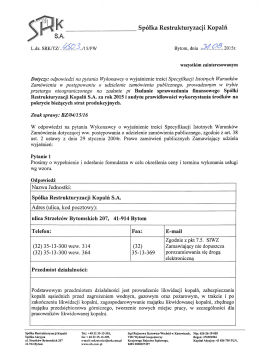 zobacz - Spółka Restrukturyzacji Kopalń S.A.