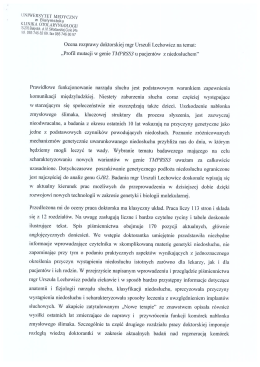 1 Recenzja mgr U. Lechowicz