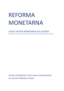 Reforma monetarna (RAPORT)