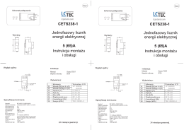 CETS238-1 CETS238-1 Jednofazowy licznik energii elektrycznej