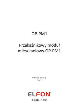 OP-PM1 Przekaźnikowy moduł mieszkaniowy OP-PM1
