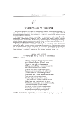 WYCHOWANIE W TERMINIE