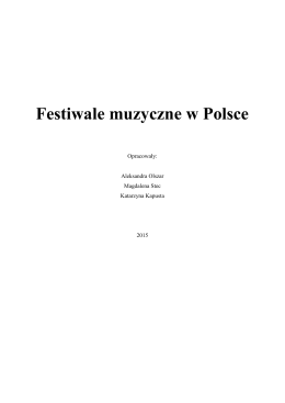 Festiwale muzyczne w Polsce ()