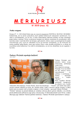 Merkuriusz nr. 9/2015 - Klub Polski w Pradze