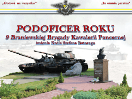Podoficer roku 2015 - 9 Brygada Kawalerii Pancernej