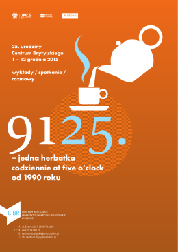 = jedna herbatka codziennie at five o`clock od 1990 roku