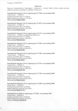 ogłoszenie przetargu - Rejonowe Przedsiębiorstwo Wodociąg&oacute;w i